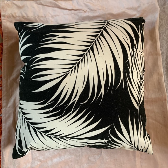 Pier 1 Other - Black + White Palm Leaf Square Accent Pillow 18”